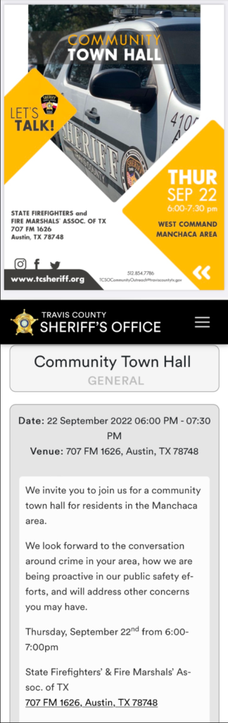 Community Town Hall September 22, 2022